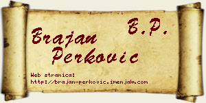 Brajan Perković vizit kartica